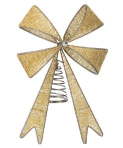 11" Beaded Bow Tree Topper Cham