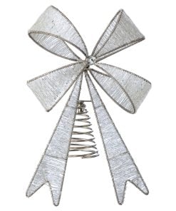 11" Beaded Bow Tree Topper Shsi
