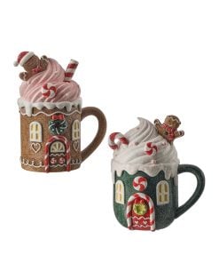 8" Rsn Sweets Gingerbread Mug 2/Ast