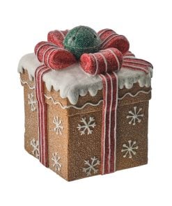 6.5" Rsn Gingerbread Sweets Box