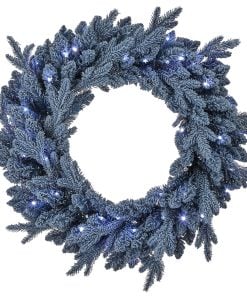 30" Led Blue Bavarian Wreath 50L 280T