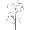 43" Acrylic Crystal Drop Spray Chcb