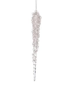 11" Iced Acrylic Icicle Ornament