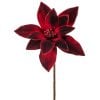 24" Velvet W/Glitter Poinsettia Stem 24" Velvet W/Glitter Poinsettia Stem