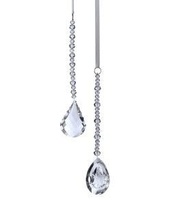 8Inch Crystal Drop Ornament 2/Ast