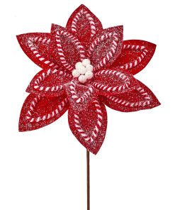 22" sugar/Spice Poinsettia Stem Rdwh