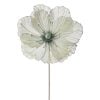 22" Sheer W/Glitter Edge Magnolia Stem Migr