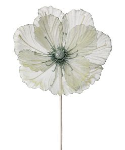 22" Sheer W/Glitter Edge Magnolia Stem Migr
