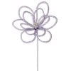 22" Glitter Sugar Petal Loop Flower Wht 22" Glitter Sugar Petal Loop Flower Wht