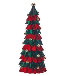 28" Velvet Loop Tree W/Ornaments