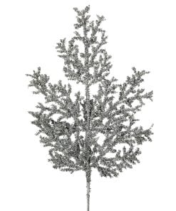 27Inch Tinsel Cedar Spray Slv