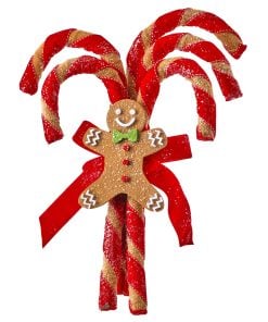 13" Candy Cane/Gingerbread Bundle Wrbr