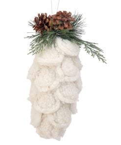11" Sweater Princess Cone Ornament Crm