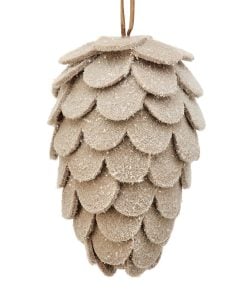 5.5" Felt Pinecone Ornament Crm