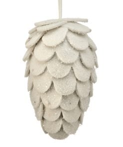 5.5" Felt Pinecone Ornament Tan