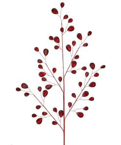 24Inch Metal Jewel Spray Red