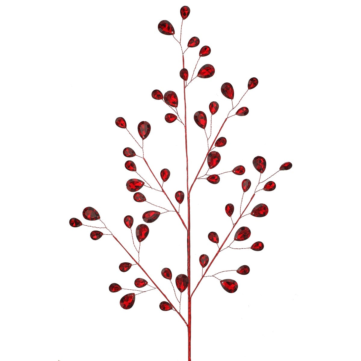24Inch Metal Jewel Spray Red 24Inch Metal Jewel Spray Red