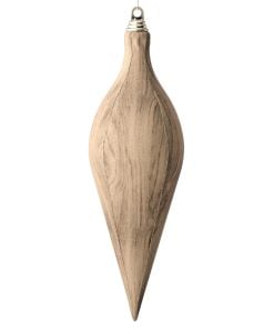 16'' Fabric Wood Tone Finial Ornament