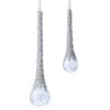 6-9" Glass Crystal Drop Ornament Set/2