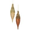 9" Gls Prl/Sequin Finial Ornament 2/Ast