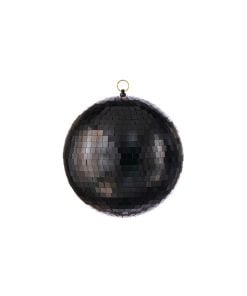 9" Disco Mirror Ball Ornament Blk
