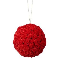 7" Crushed Velvet Ball Ornament