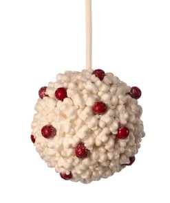 5" Sugar Popcorn/Berry Ball Ornament