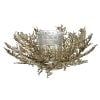 16" Premium Ice Spray W/Hurricane Centerpiece Gold