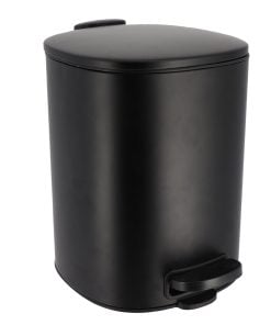 Squared Metal Dustbin Soft Close 5L - Black