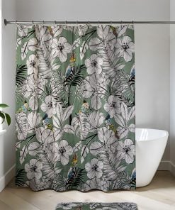 Shower Curtain Eva Pe 180X180 Cm -  Khaki Jungle Fever
