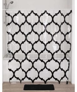 Transparent Printed Peva Shower Curtain 180X180 Cm - Marrakech
