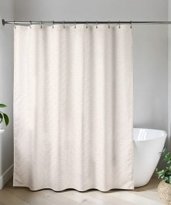 Microfiber Shower Curtain 180X180 Cm - Beige