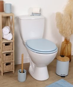 Mdf Toilet Seat 18 Inches Plastic Hinges - Clear Blue