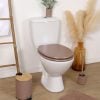 Mdf Toilet Seat 18 Inches Plastic Hinges - Cappuccino