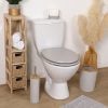 Mdf Toilet Seat 18 Inches Plastic Hinges - Clear Grey