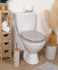 Mdf Toilet Seat 18 Inches Plastic Hinges - Clear Grey