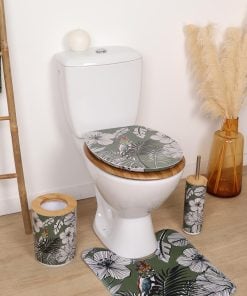 Mdf Toilet Seat 18 Inches Stainless Steel Hinges - Khaki Jungle Fever
