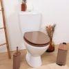 Mdf Toilet Seat 18 Inches Plastic Hinges - Caramel
