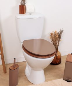 Mdf Toilet Seat 18 Inches Plastic Hinges - Caramel