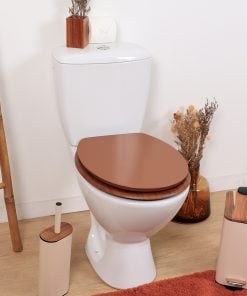 Mdf Toilet Seat 18 Inches Plastic Hinges -Amber