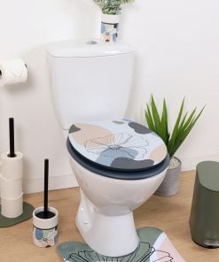 Mdf Toilet Seat 18 Inches Plastic Hinges - Flowers