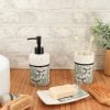 Round And Printed Dolomite Tumbler - Green Ecrin