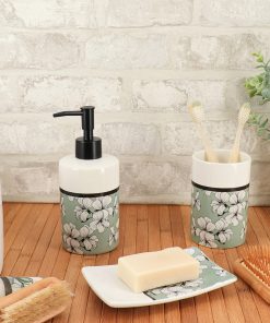 Round And Printed Dolomite Tumbler - Green Ecrin