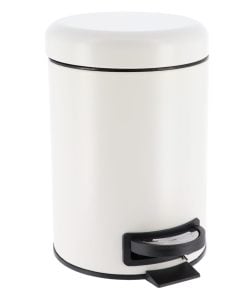 Metal Wastebin With Soft Close 3L - Matte White