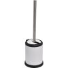 Metal Toilet Brush With Folding Cover - Matte White