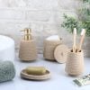 Sand Effect Polyresin Cotton Box - Natural