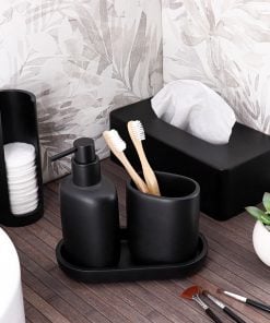 Polyresin Cotton Box - Black
