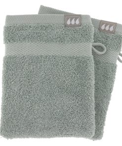 Set Of 2 Gloves 15X21 Cm 100% Cotton - Eucalyptus Green