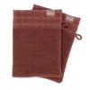 Set Of 2 Toilet Gloves 15X21Cm 100% Cotton- Amber