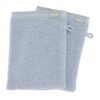 Set Of 2 Gloves 15X21Cm 100% Cotton With Ruffles - Clear Blue